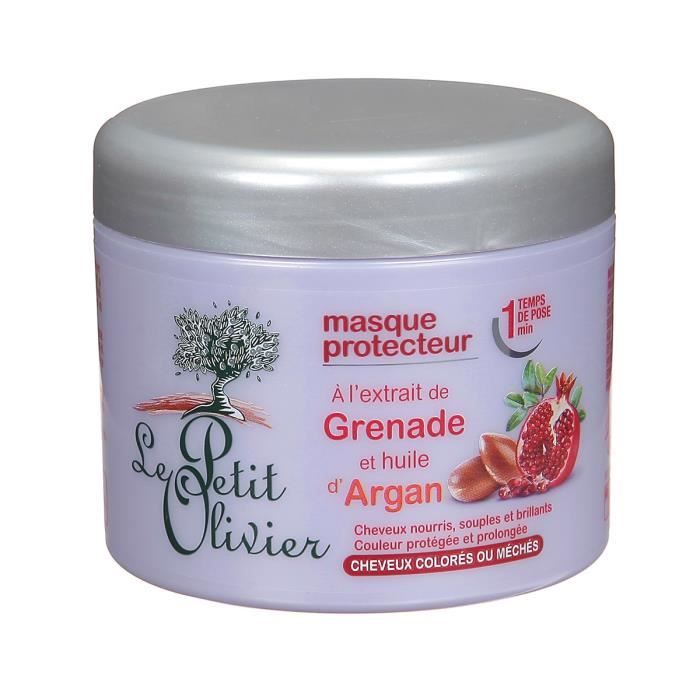 LE PETIT OLIVIER Masque protecteur -Pour cheveux colorés et blanchis - A la grenade et argan - 334 g - 300 ml