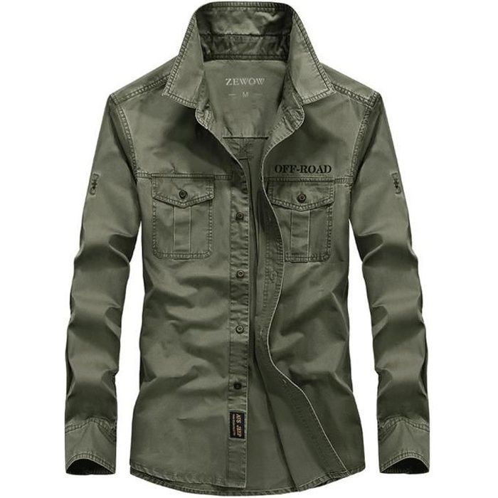 Gilet Tactique Chemise Tactique Militaire Homme Manches Longues