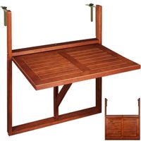 TABLE D'APPOINT Table de balcon suspendue en bois d'acacia certifi TABLE D'APPOINT Table de balcon suspendue en bois d'acacia certifi