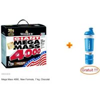 PROTÉINE WEIDER MEGA MASS 4000 Chocolat 7 kg + Shaker PROTÉINE WEIDER MEGA MASS 4000 Chocolat 7 kg + Shaker