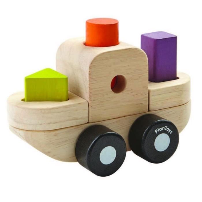PLAN TOYS Jeu en bois Mon premier bâteau de construction