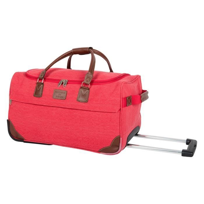CDB Sac de voyage à Roulettes Souple Polyester 600D 54 cm Aspect Canevas Bleu
