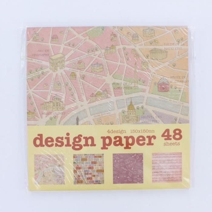 LA FOURMI Papier Origami - Vintage - 48 Pièces