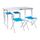 Table pliante camping avec tabouret