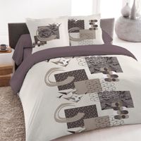 HOUSSE DE COUETTE Housse de couette Cafe Latte 220x240cm + 2 taies d HOUSSE DE COUETTE Housse de couette Cafe Latte 220x240cm + 2 taies d