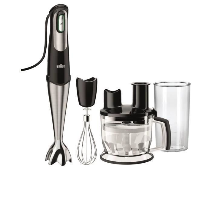 BRAUN MQ775 Mixeur plongeant avec hachoir - Noir