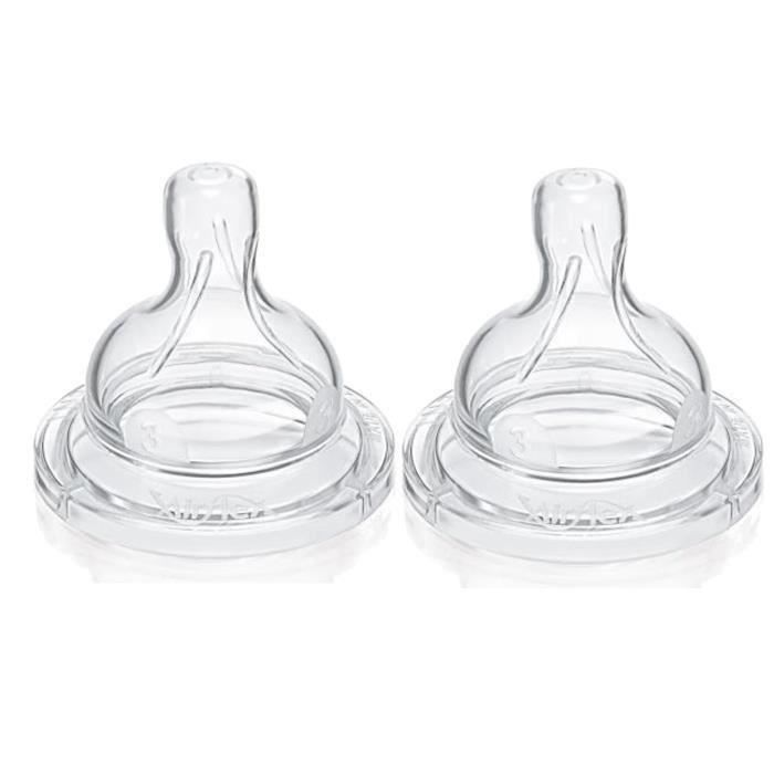 Produit shopeco.fr : PHILIPS AVENT SCF633/27 2 tétines Anti-colic 3m+ - 3 trous (Lot de 3)
