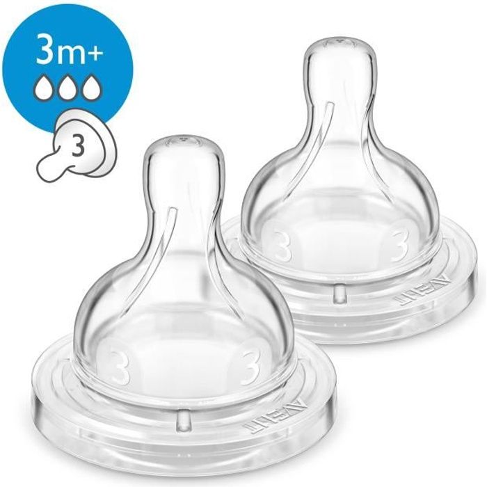 PHILIPS AVENT 2 Tétines 3 trous SCF633/27