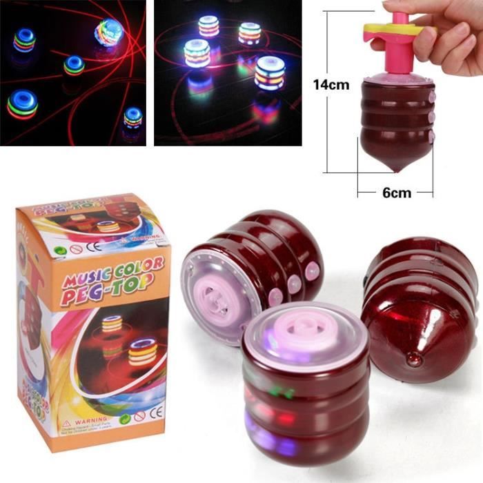 Fille Lampe Cadeau Pour Garçon Jouet Toupie Led Musique Colorée Gyro Enfant Lumière dxoeCrB