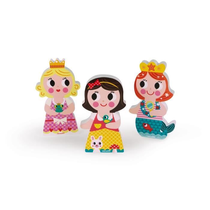 JANOD Puzzle magnétique Funny ''Princesses''
