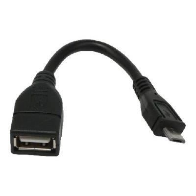MCL SAMAR Câble adaptateur OTG USB A femelle / Micro USB mâle - 12 cm