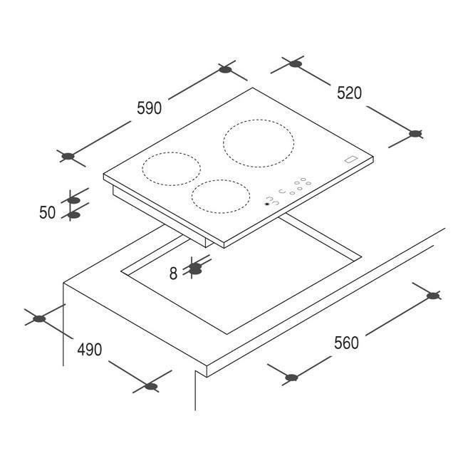 Candy CTI367 Table de cuisson à induction1