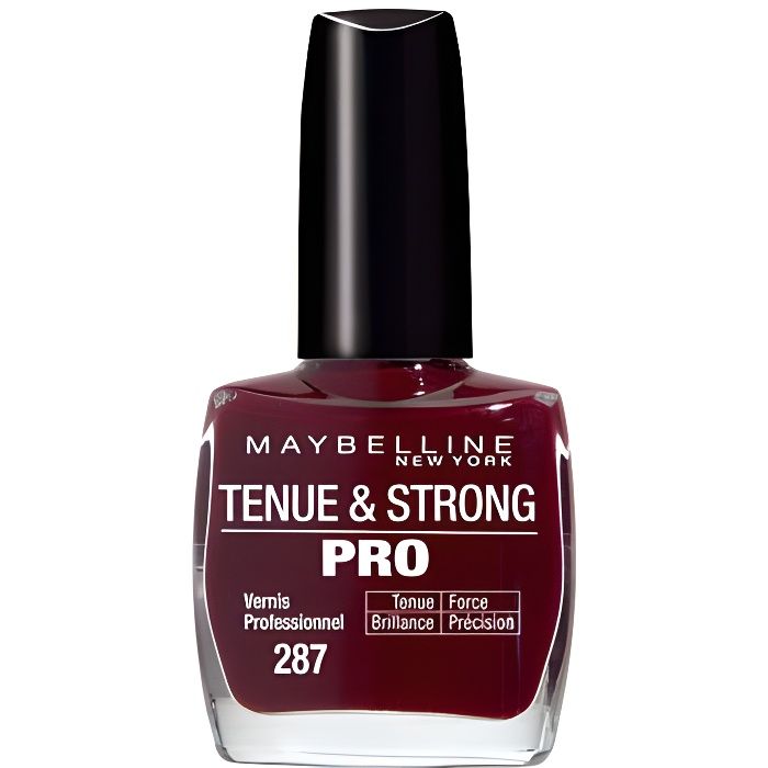 GEMEY MABELLINE Vernis Tenue & Strong Pro - Rouge