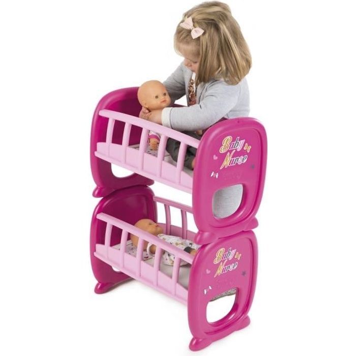 SMOBY Baby Nurse Lits Duo A Barreaux pour Poupon