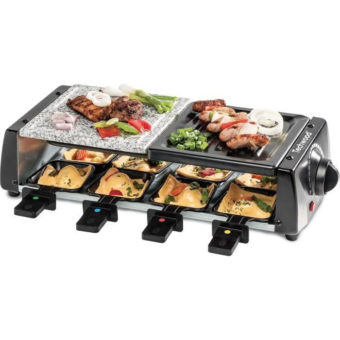 TECHWOOD TRGP-680 Appareil à raclette - 8 personnes - Noir