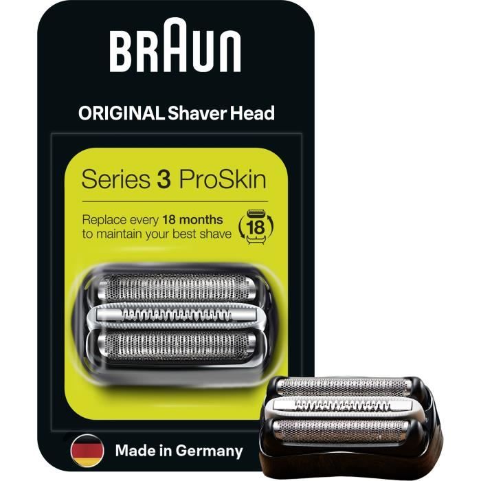 Braun Pièce De Rechange 32B Noire Pour Rasoir - Compatible avec les rasoirs Series 3