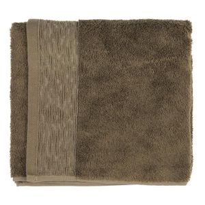 FINLANDEK Serviette Invité - 50x100 cm - Raphia Chocolat