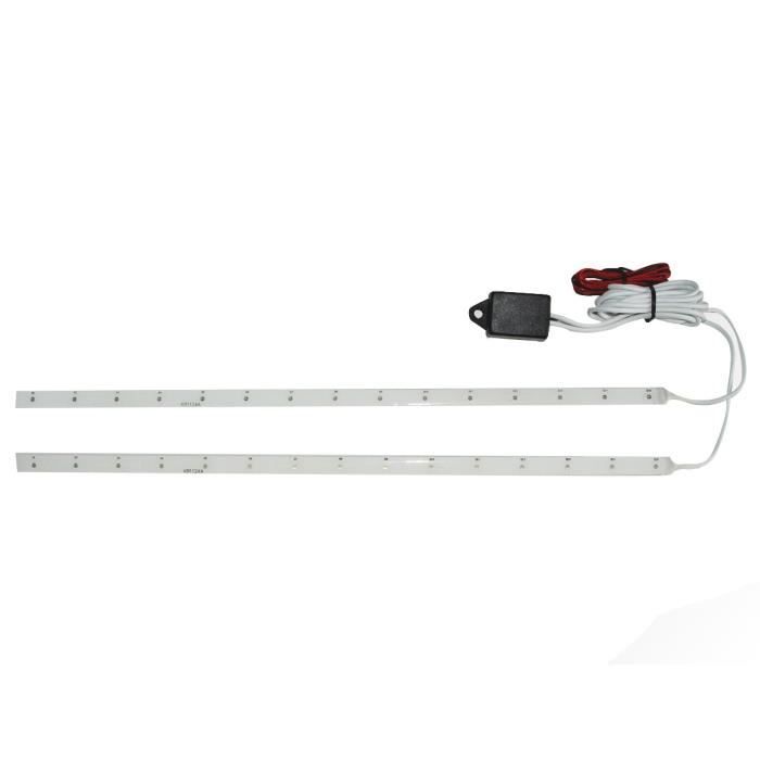 Lot de 2 Boitiers 15 LED tableau de bord - Transparents - Bleu