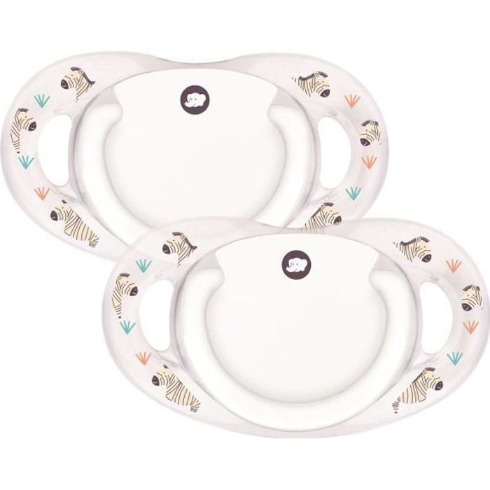 Sucette dental safe - silicone 18/36M - X2 - Blanc