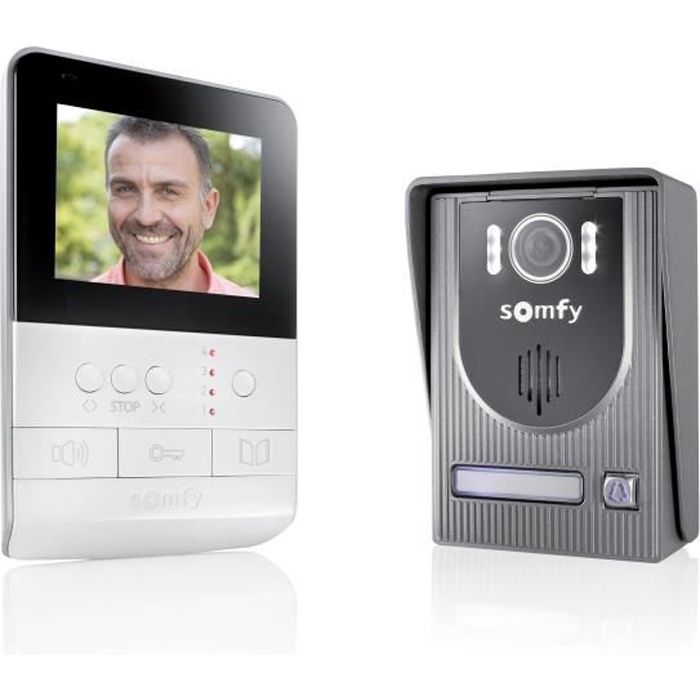 Somfy Interphone Vidéo 2 Fils V100 écran Couleur 4 Pouces Achat