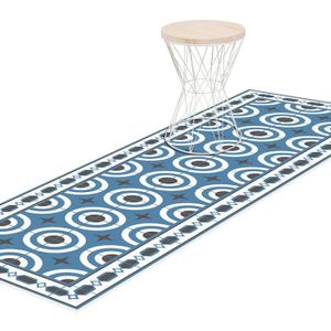 TAPIS TAPIS VINYLE SHANGHAI BLEU 60X200 CM