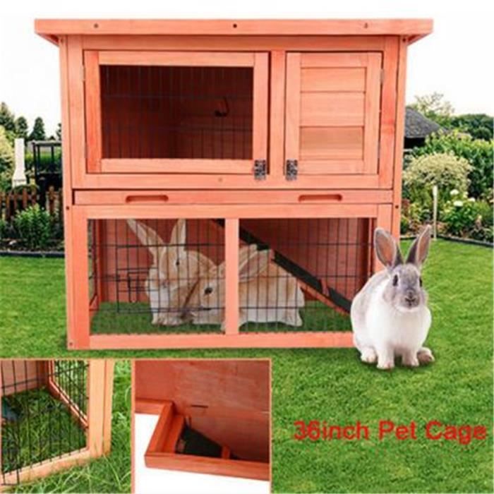 36 quot cage d animaux en bois maison pour lapins exterieur 36 quot cage d animaux en bois maison pour lapins exterieur