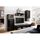 PUNCH Meuble TV mural avec LED contemporain noir m