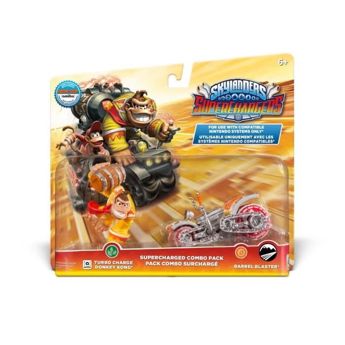 Figurines Turbo Charge Donkey Kong + Barrel Blaster Skylanders Superchargers