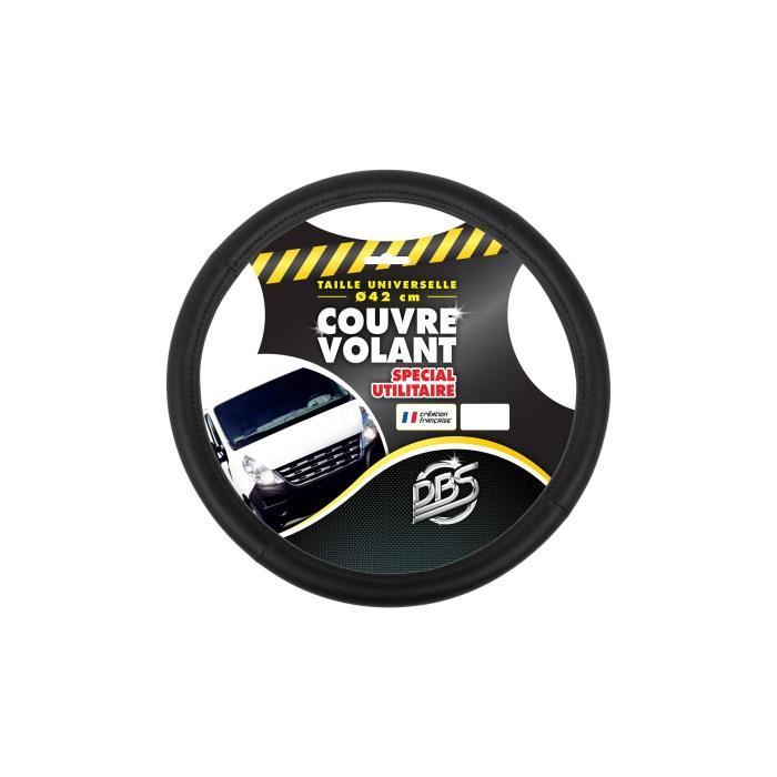 Couvre volant Voiture utilitaire - Universel - Simili noir Ø42 cm