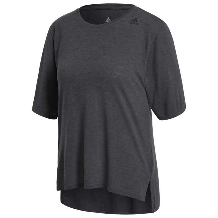 ADIDAS T-Shirt Multisport Three Stripe T - Femme - Noir