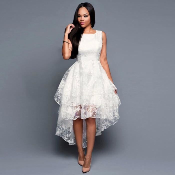 Robe De Soirée-Cocktail-Cérémonie-Club-Robe Femme Col ...