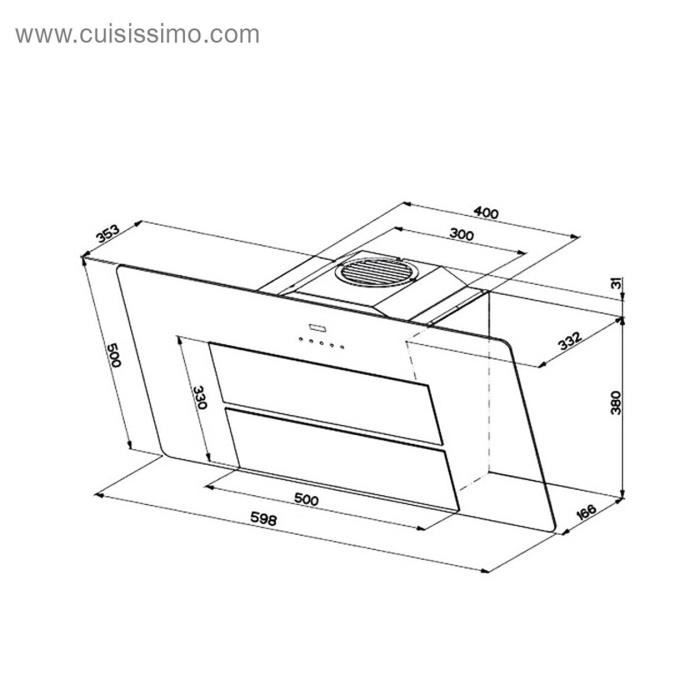Hotte cuisine Franke MARIS murale verre noir 601