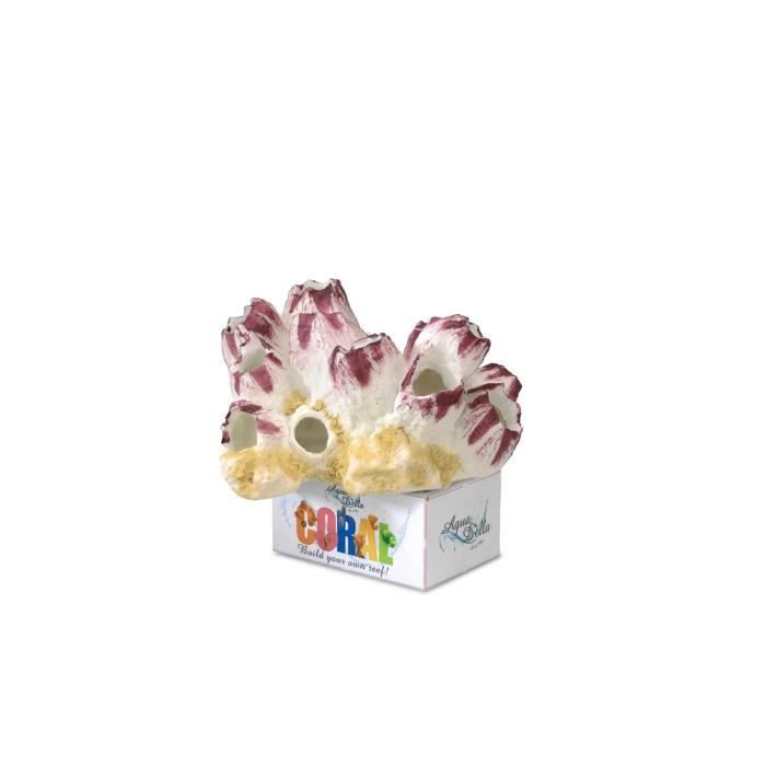 AQUA DELLA Décoration pour aquarium Corail Bernacle - 13,5 x 12,5 x 9,5cm - Violet / Blanc - L