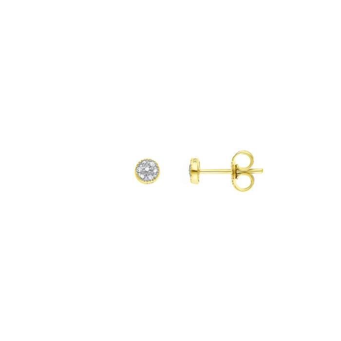 DIAMOND LANE Boucles d'Oreilles Or Jaune 375° et Diamants Femme