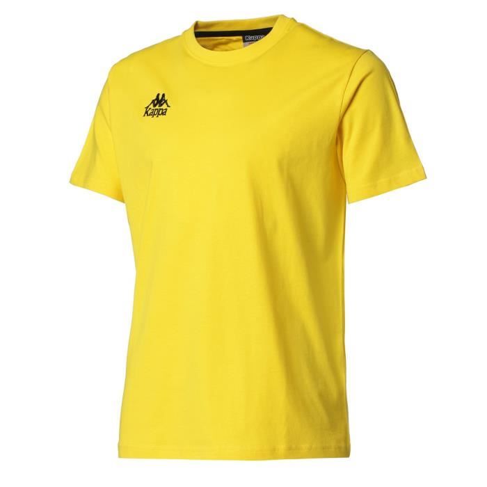 KAPPA T-shirt Manches Courtes - Homme - Jaune