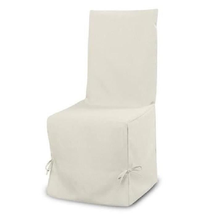 SOLEIL D'OCRE Housse de Chaise PANAMA Ecru 37x50cm