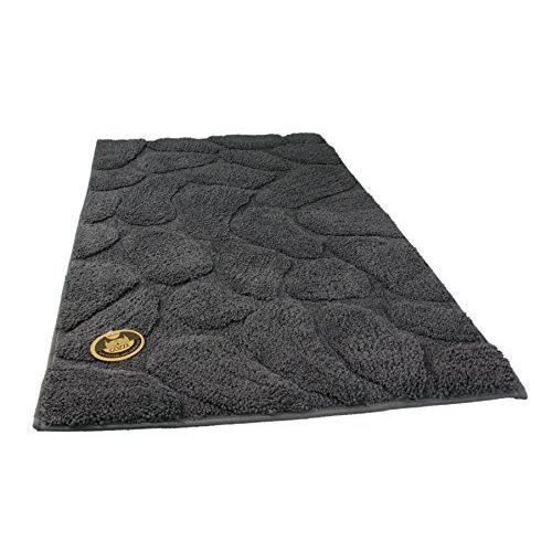 Tapis De Bain Antidérapant Gözze RIO Premium Microfibres Poils Longs 50x45 Cm - Rouge Moelleux