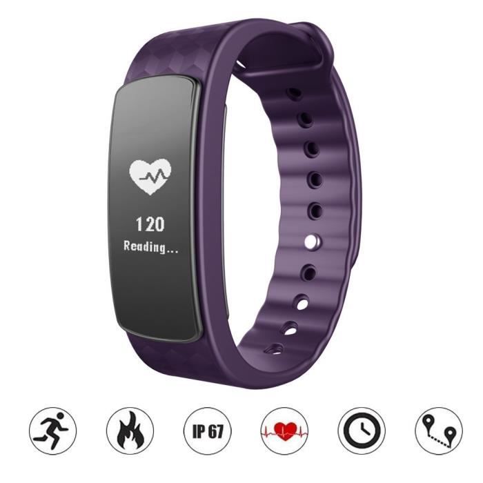 Smart Bracelet Connecté Fitness Montre sport Tracker d'Activité Santé