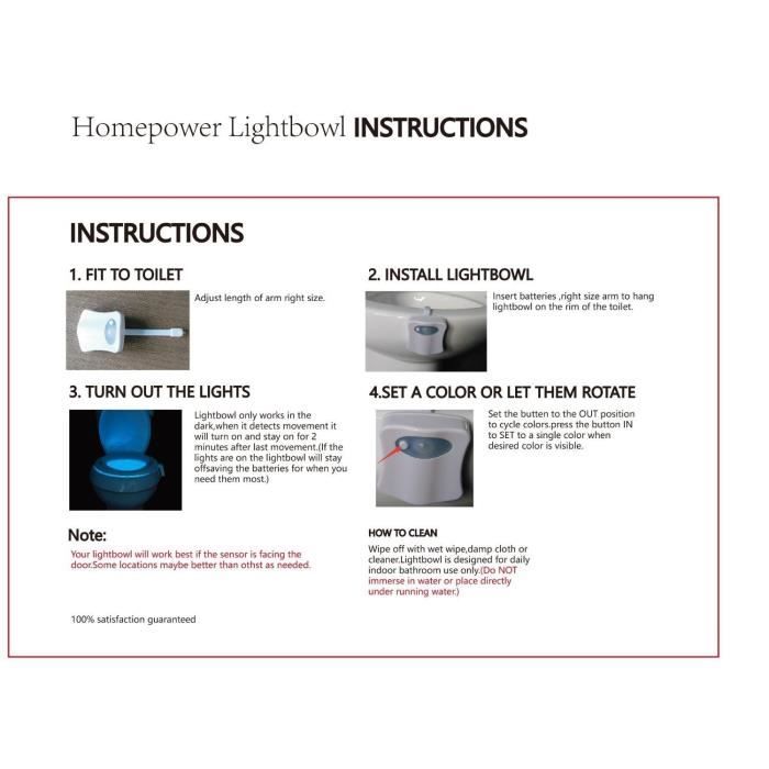 Toilettes Veilleuse Mouvement Activé - 83