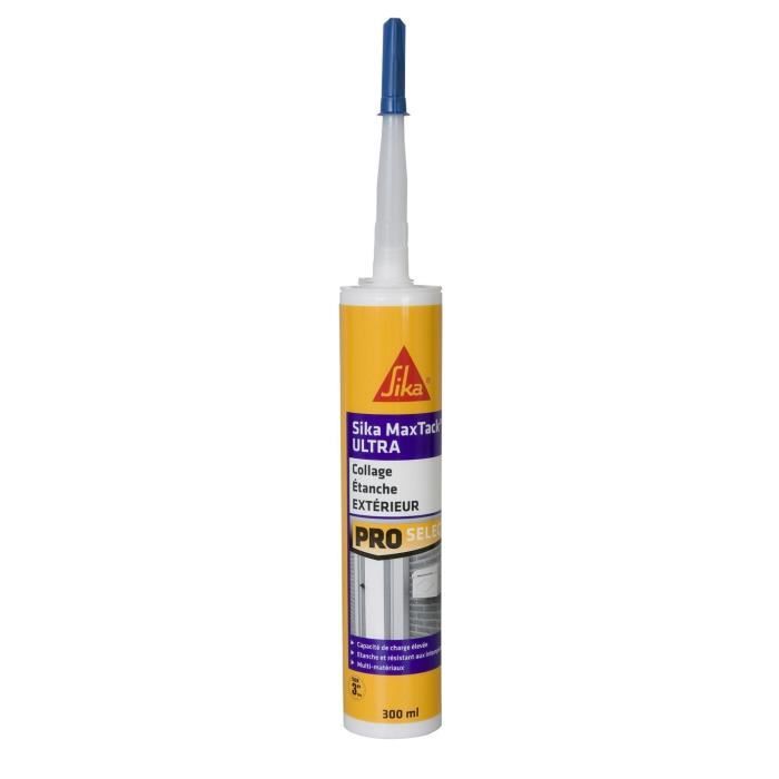 SIKA - Colle de fixation multi-supports et étanche - Blanc - 390 g