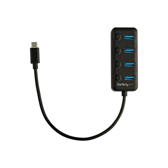 STARTECH Hub USB 3.0 Type-C à 4 ports avec interrupteurs marche/arrêt pour chaque port USB - Support UASP - 4 Total USB Port(s)