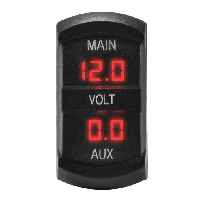 Voiture moteur DEL rouge numérique Panneau d/'affichage 12V-24V Voltmètre Volt Meter