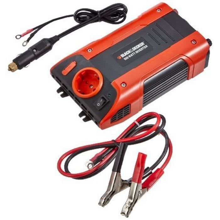BLACK & DECKER BDPC400 Transformateur '500' 12V-230V 500W 12A Rouge et noir