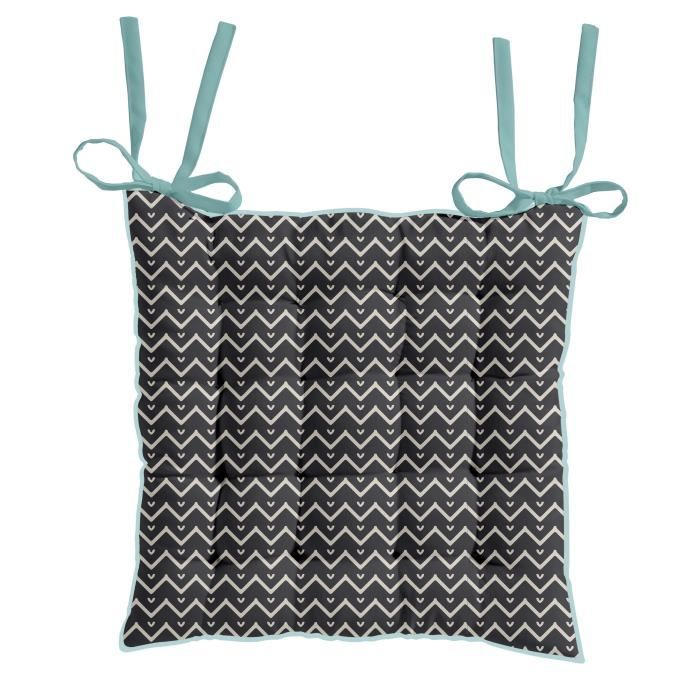 TODAY Assise matelasée Hippie Chic - Motif : zig zag - Bleu