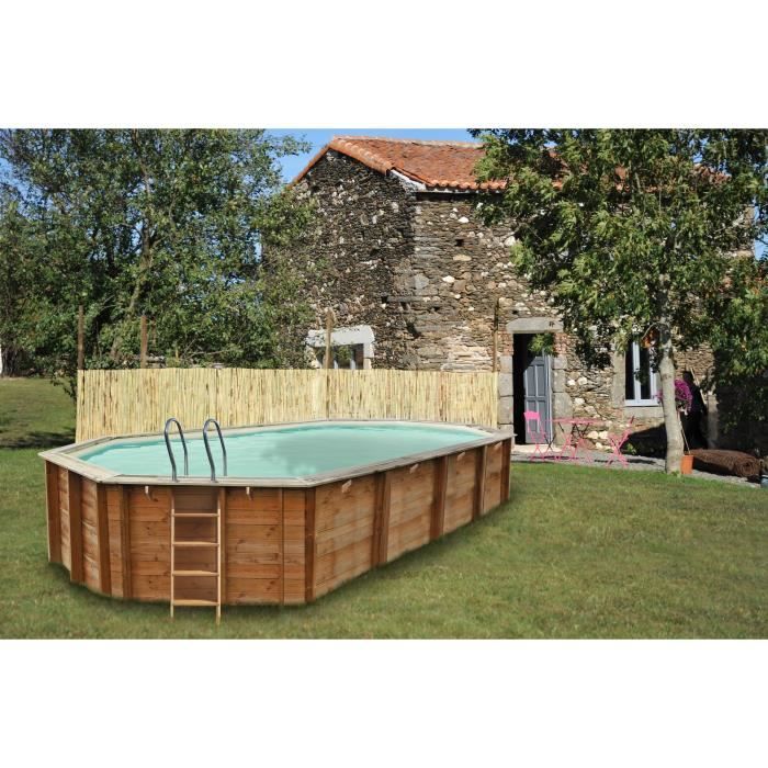 SUNBAY Piscine en bois pin sylvestre Sevilla - 8,72 x 4,72 x H 1,46 m