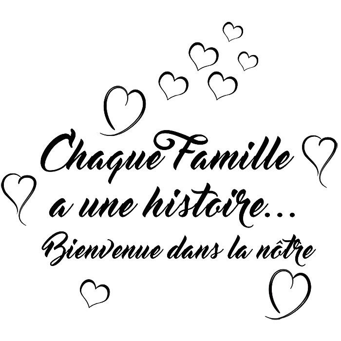 Sticker Décoration Texte &quot;Chaque famille a une Histoire