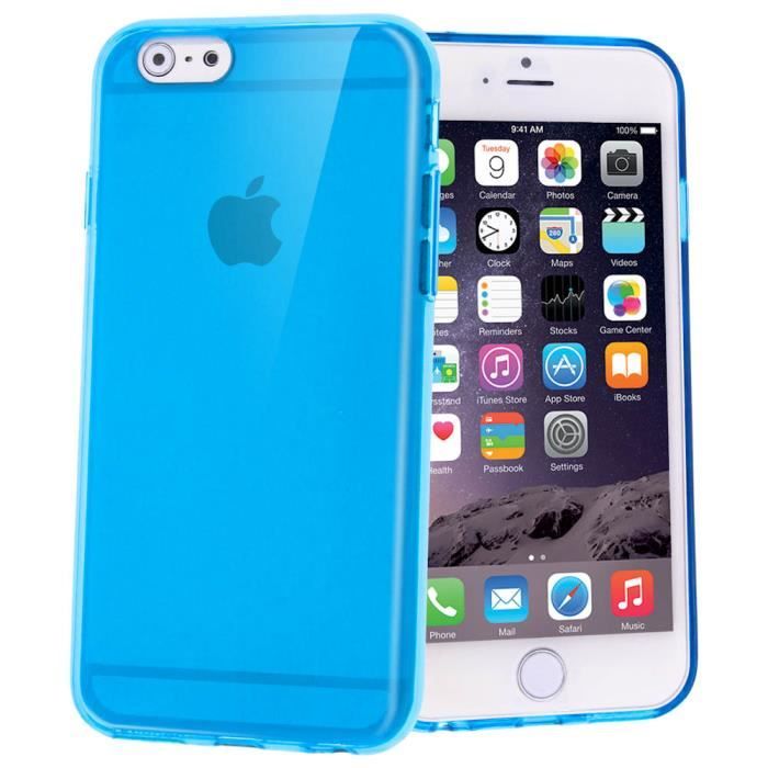 coque iphone 6 silicone bleu