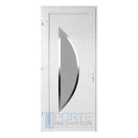 Porte-d'entrée-Pvc-Blanc-demi-lune---Achat-/-Vente-porte-d-...