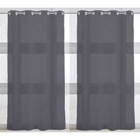 RIDEAU Paire de Voilages 135x240cm CANON DE FUSIL RIDEAU Paire de Voilages 135x240cm CANON DE FUSIL