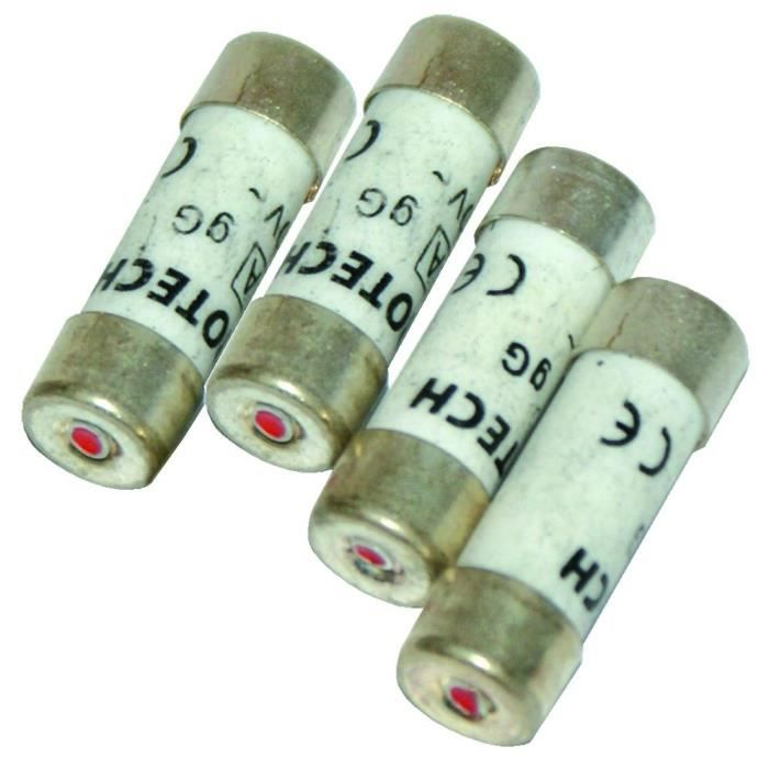 VOLTMAN Pack de 4 fusibles avec voyant 2 à 6 A